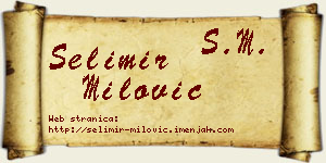 Selimir Milović vizit kartica